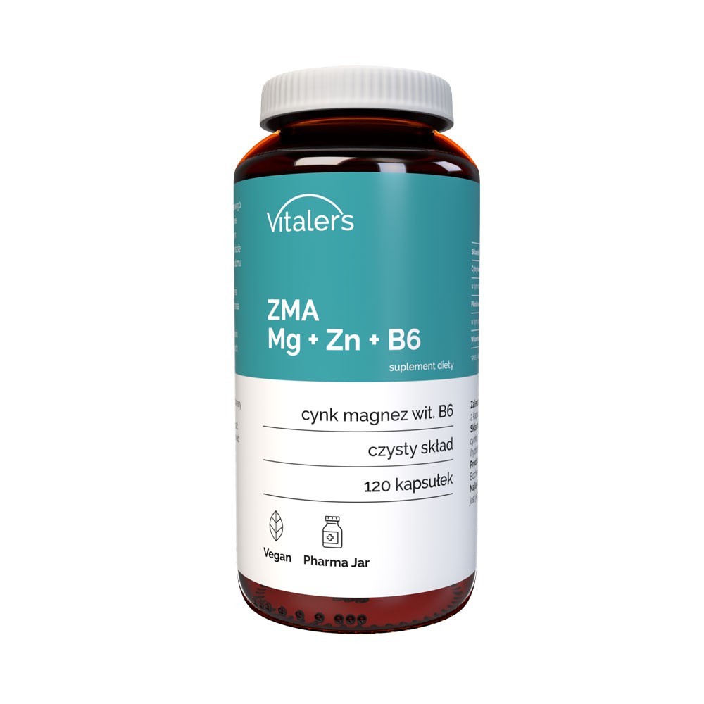 Vitaler ZMA Mg 240 mg + Zn 15 mg + B6 10 mg – 120 kapslit