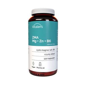 Vitaler ZMA Mg 240 mg + Zn 15 mg + B6 10 mg – 120 kapslit