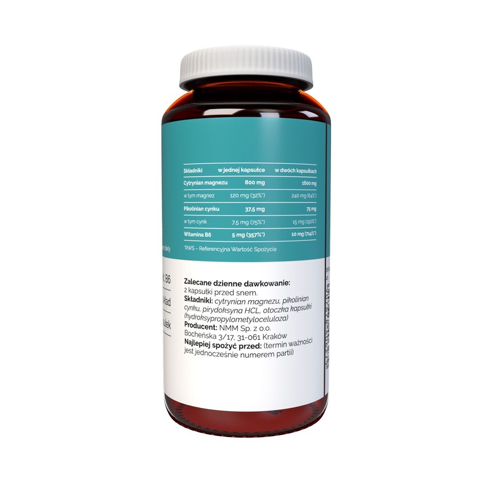 Vitaler ZMA Mg 240 mg + Zn 15 mg + B6 10 mg – 120 kapslit