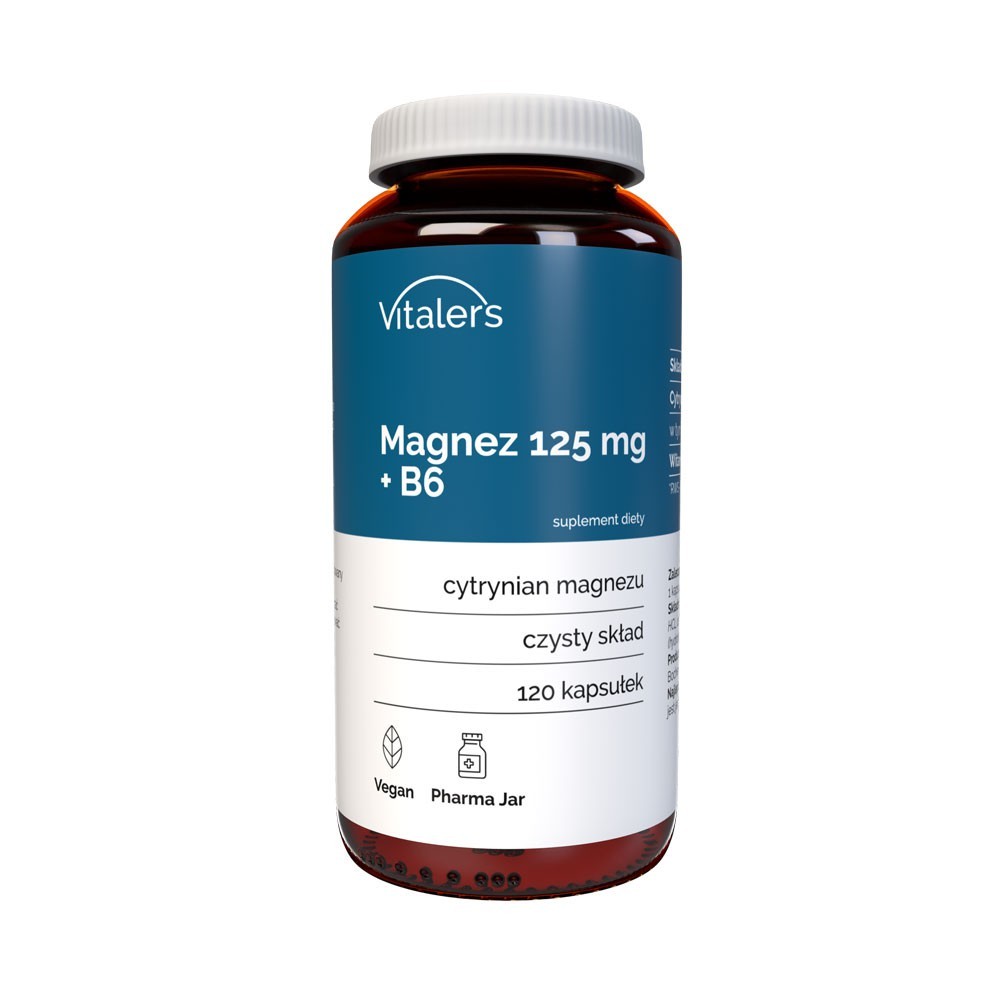 Vitaler magnis 125 mg + vitamiin B6 – 120 kapslit
