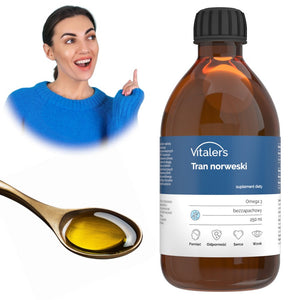 Vitaler Omega-3 Norra tursa maksaõli, lõhnaaineteta, 1200 mg - 250 ml