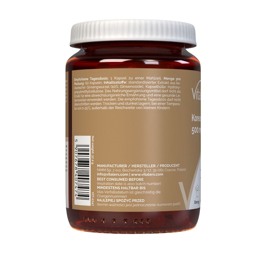 Vitaler's Korea ženšenn 500 mg - 60 kapslit