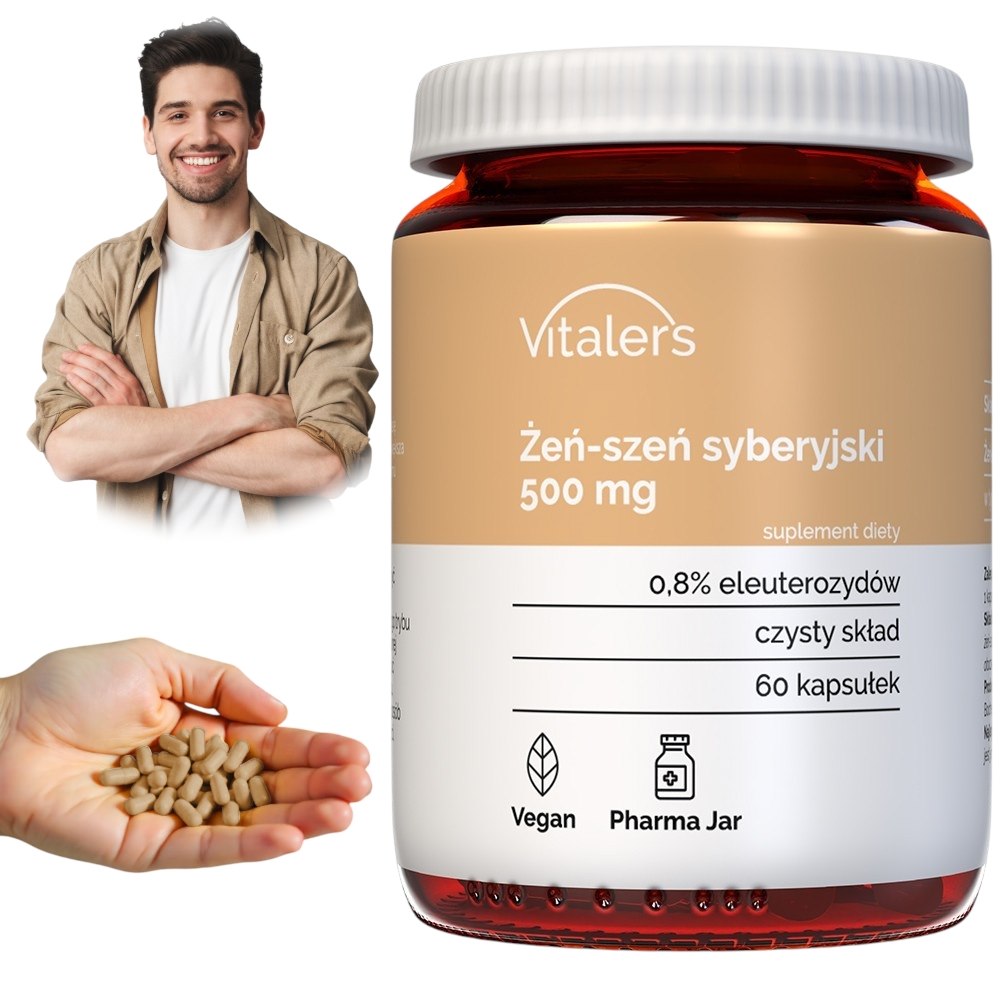 Vitaler's Siberi ženšenn (Eleutero) 500 mg - 60 kapslit