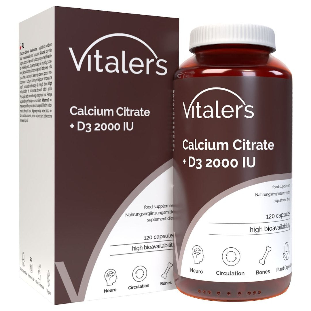 Vitaler's Kaltsium 120 mg + D3-vitamiin – 120 kapslit