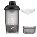 Vitalers-Shaker 500+150 ml rūkytas juodas - Magnis.lt