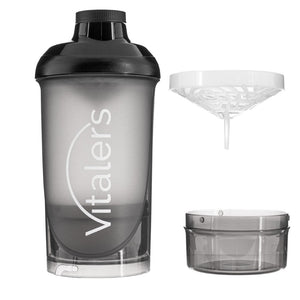 Vitalers-Shaker 500+150 ml rūkytas juodas - Magnis.lt