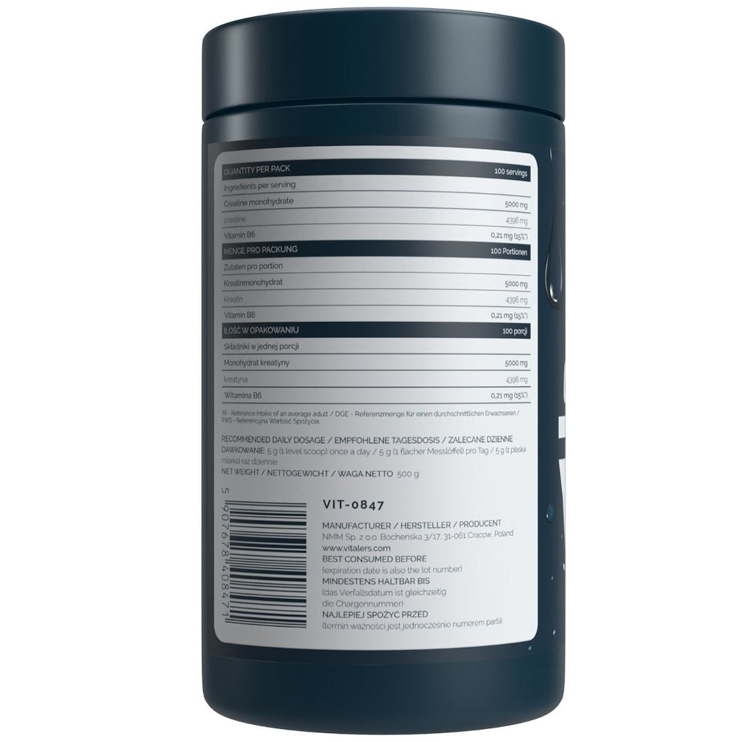 Vitalers Sport - Maitsestamata kreatiin 500 g