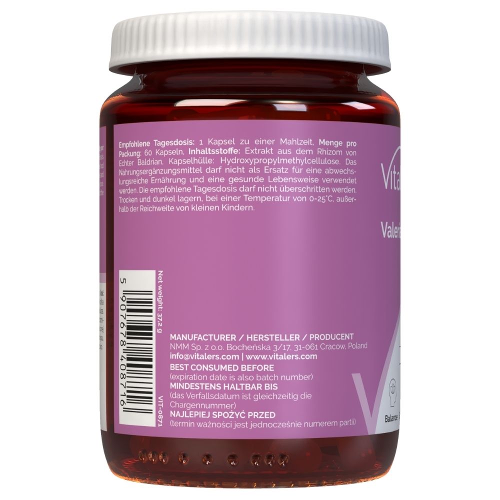 Vitaler's Valerijonas (valerijonas) 500 mg – 60 kapslit