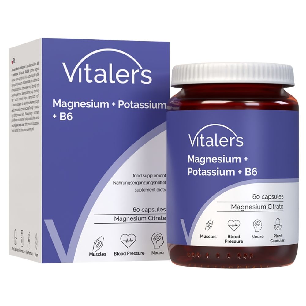 Vitaler's - Magneesium 100 mg + kaalium 150 mg + B6 6 mg 60 kapslit