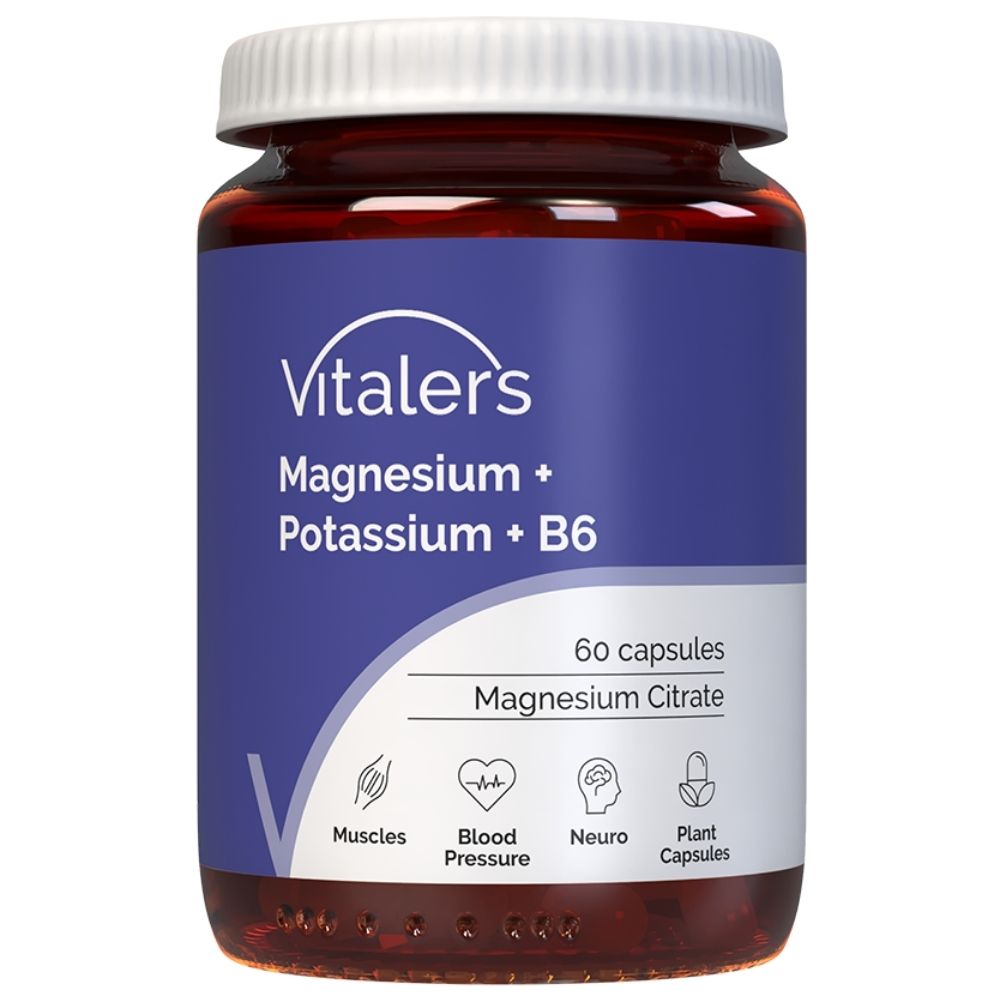 Vitaler's - Magneesium 100 mg + kaalium 150 mg + B6 6 mg 60 kapslit