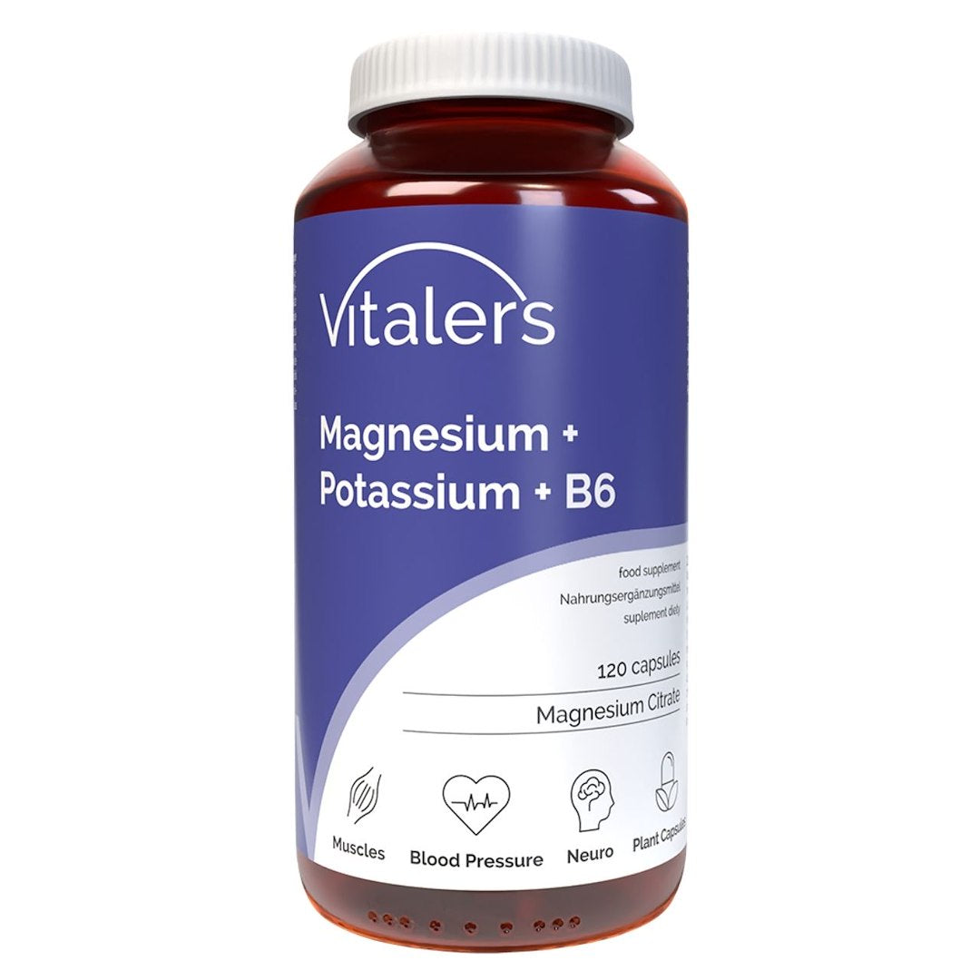 Vitaler magneesium 100 mg + kaalium 150 mg + B6 6 mg - 120 kapslit