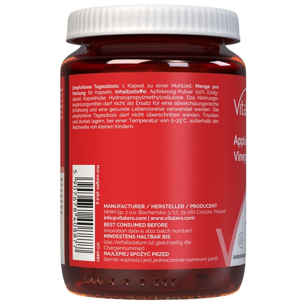 Vitaler's Õunasiidriäädikas 650 mg - 60 kapslit