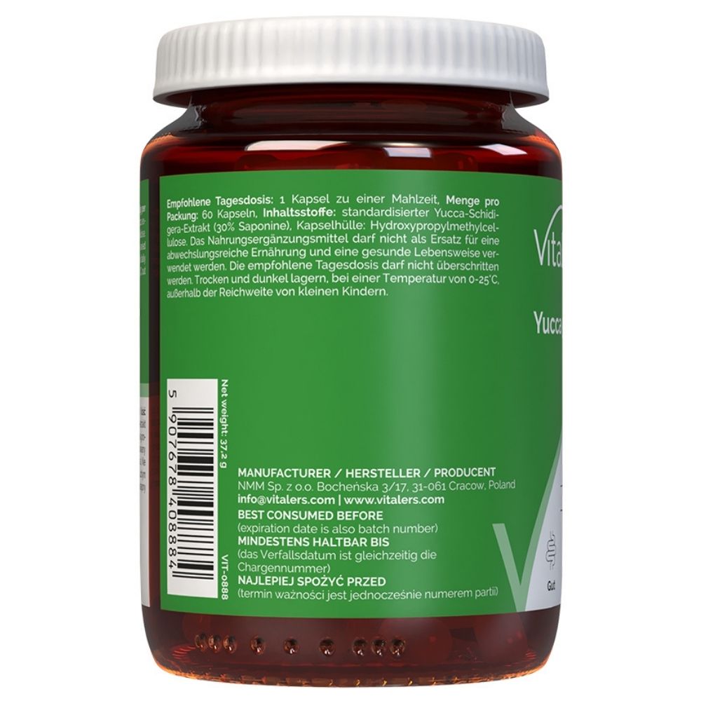 Vitaleri Yucca (Yucca schidigera) 500 mg - 60 kapslit