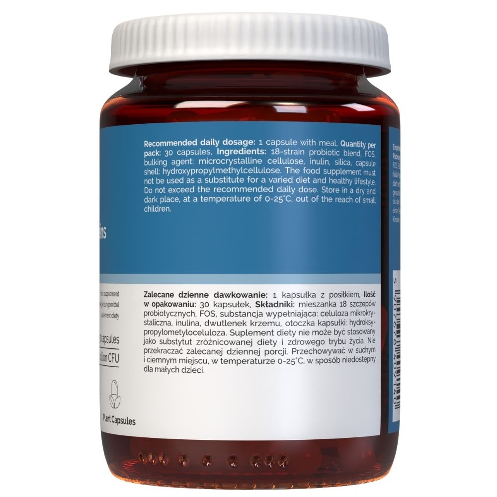 Vitaler Probiootikum 18 tüvega FOS-iga - 30 kapslit