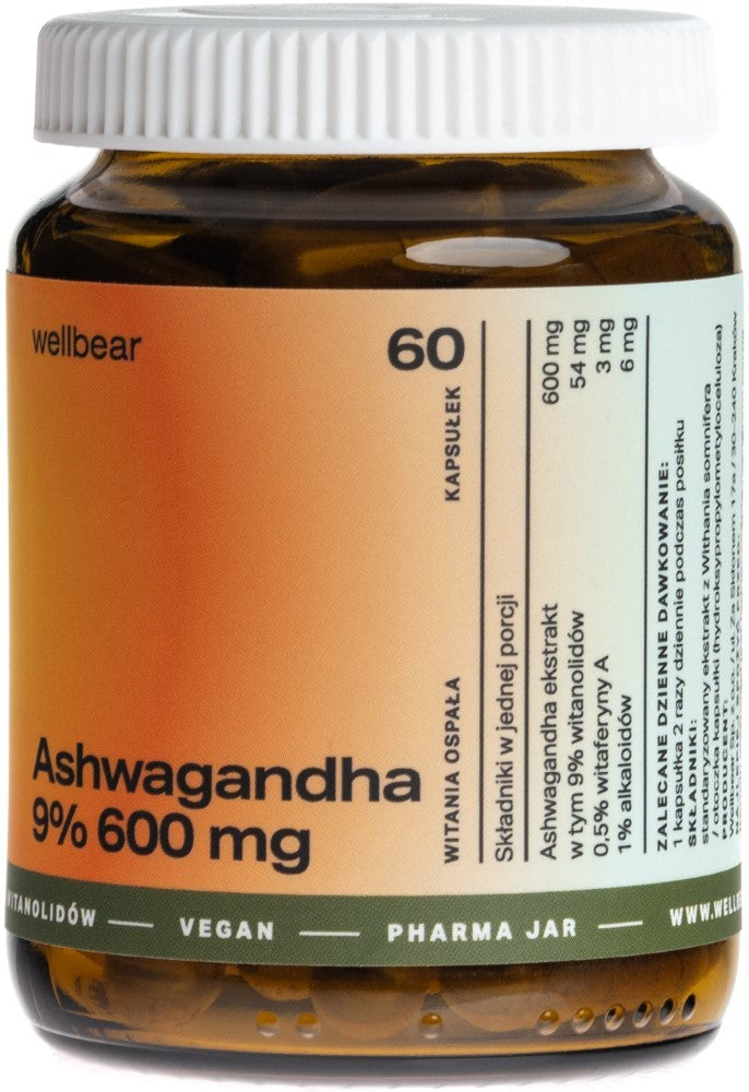 Wellbear Ashwagandha 9% 600 mg - 60 kapslit