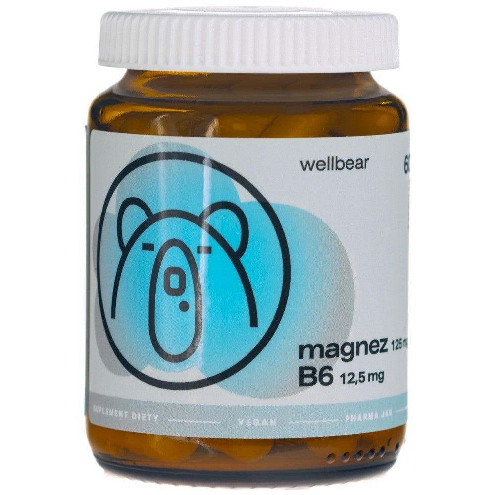 Wellbear magnis 125 mg + vitamiin B6 – 60 kapslit