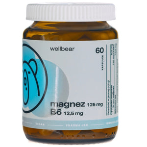 Wellbear magnis 125 mg + vitamiin B6 – 60 kapslit
