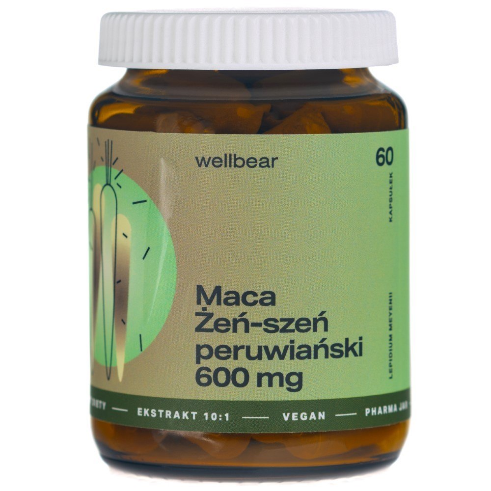 Wellbear Maca (Peruu ženšenn) 600 mg – 60 kapslit