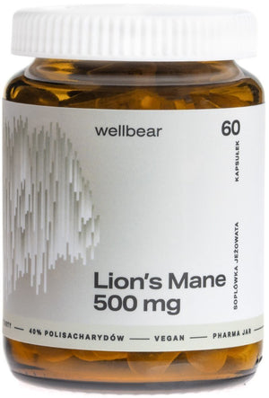 Wellbear Lion's Mane (sophora konnõõri) 500 mg – 60 kapslit