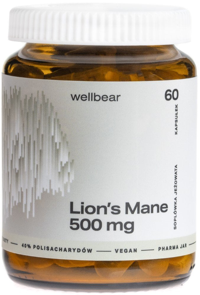 Wellbear Lion's Mane (sophora konnõõri) 500 mg – 60 kapslit