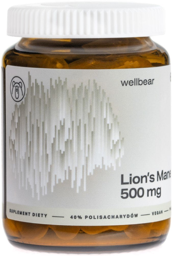 Wellbear Lion's Mane (sophora konnõõri) 500 mg – 60 kapslit