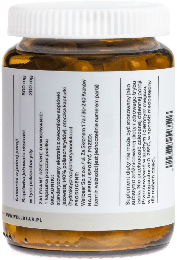 Wellbear Lion's Mane (sophora konnõõri) 500 mg – 60 kapslit