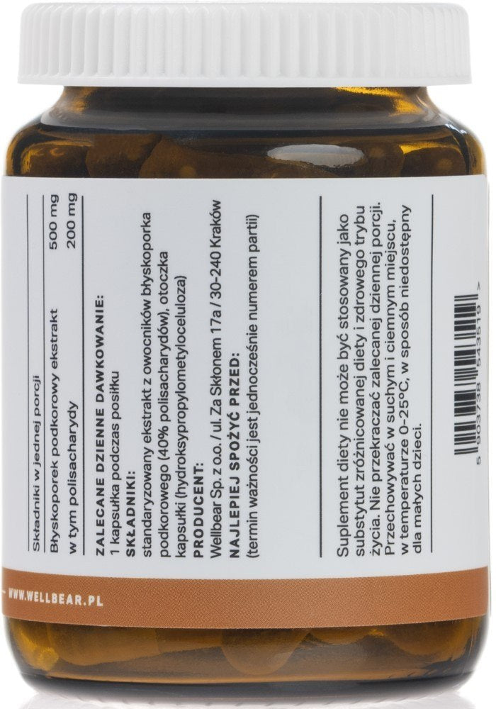 Wellbear Chaga (subkortikaalne glosofoor) 500 mg – 60 kapslit