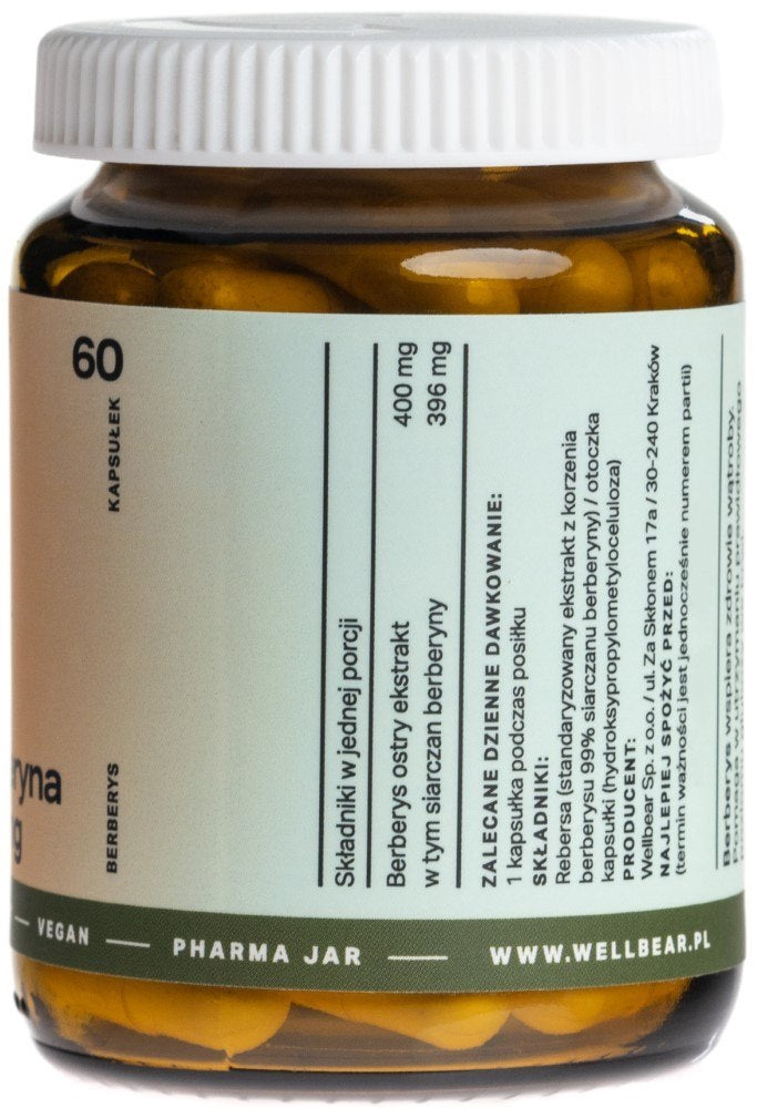 Wellbear Berberine (Berberis) 400 mg – 60 kapslit