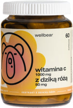 Wellbear C-vitamiin kibuvitsamarjadega 1000 mg – 60 kapslit