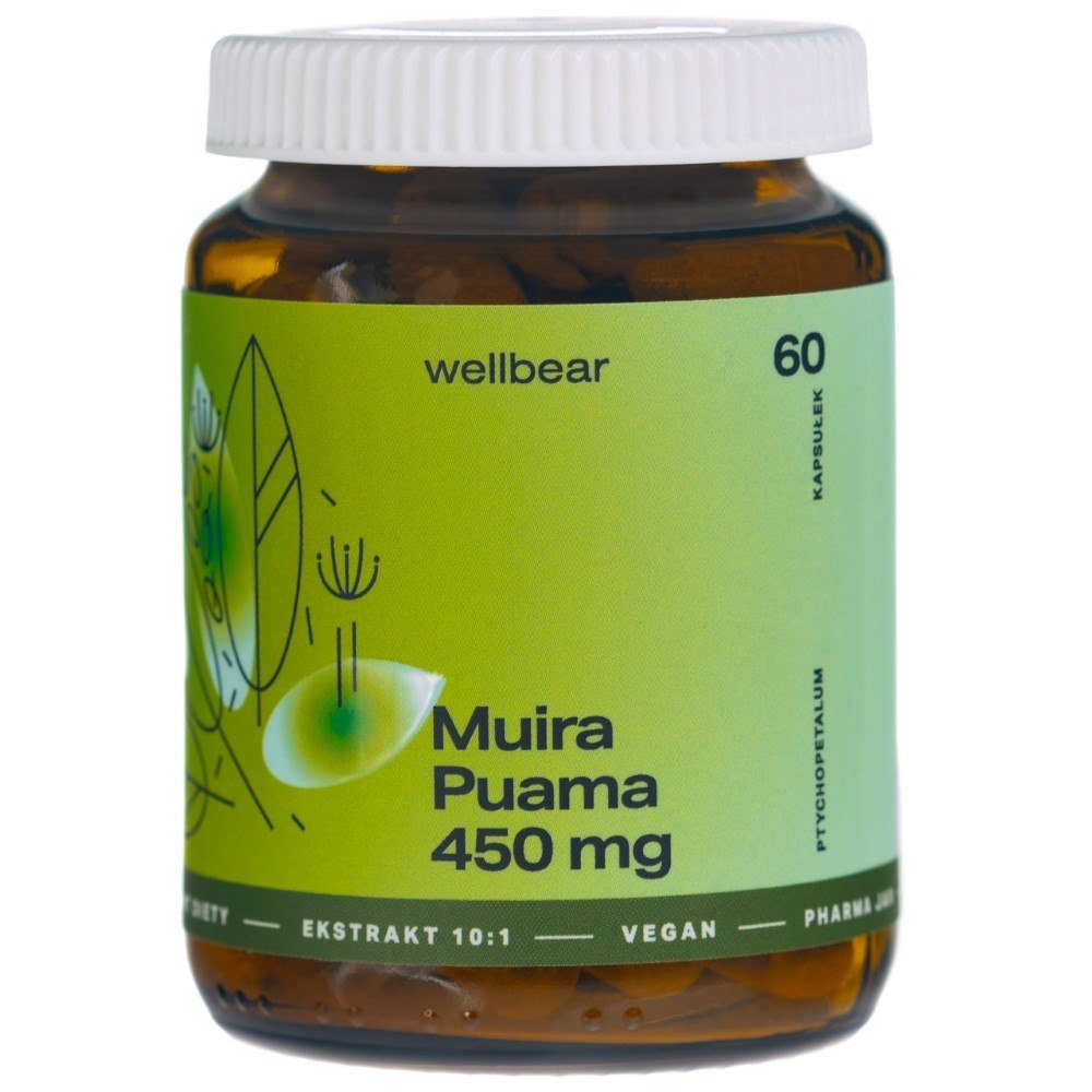 Wellbear Muira Puama (Ptychopetalum) 450 mg – 60 kapslit