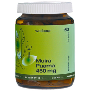Wellbear Muira Puama (Ptychopetalum) 450 mg – 60 kapslit