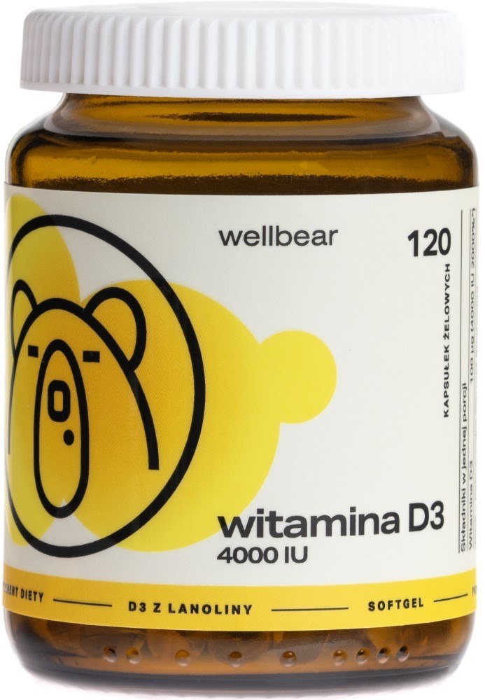 Wellbear D3-vitamiin 4000 IU pehmed kapslid – 120 geelkapslit