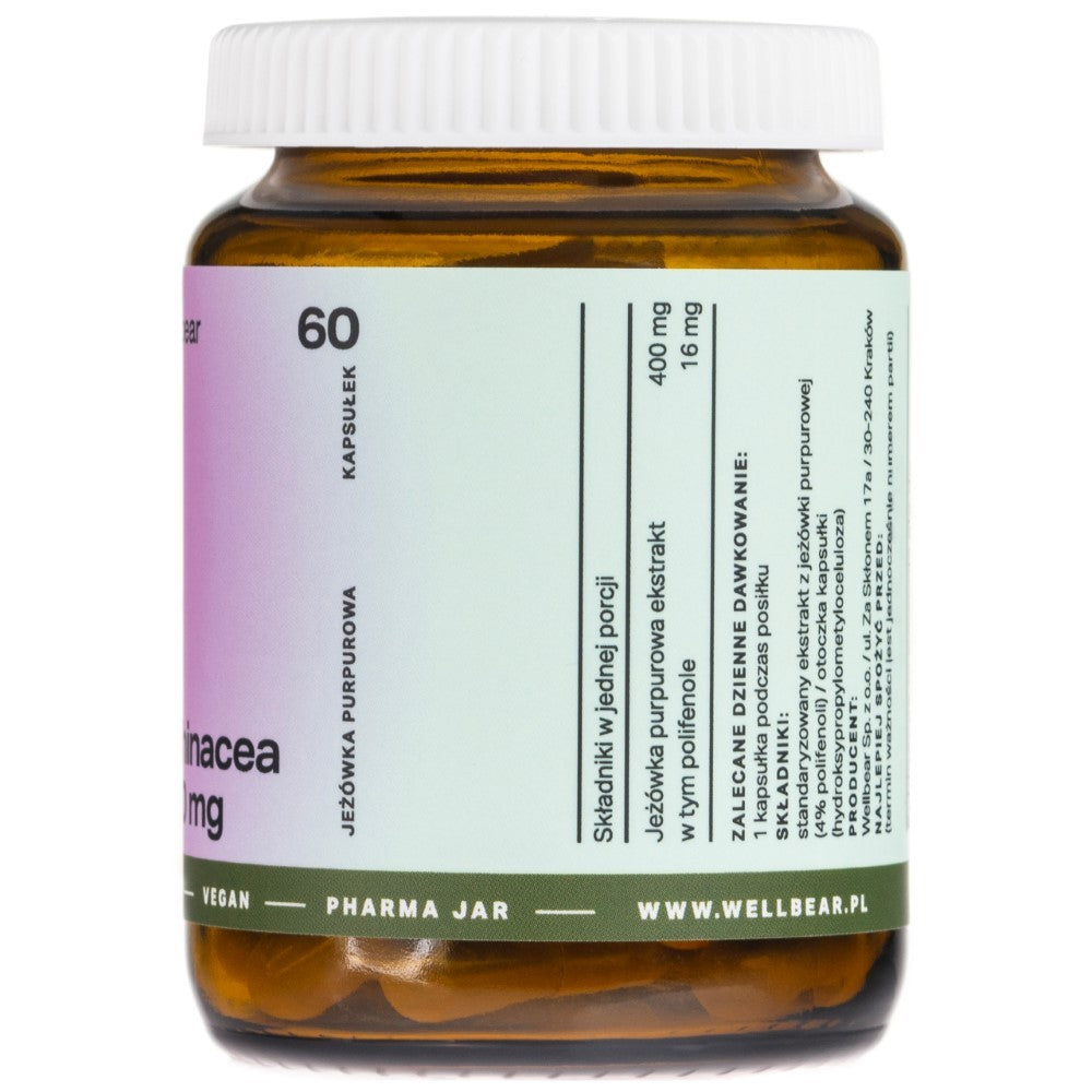 Wellbear Echinacea (Echinacea purpurea) 400 mg - 60 kapslit