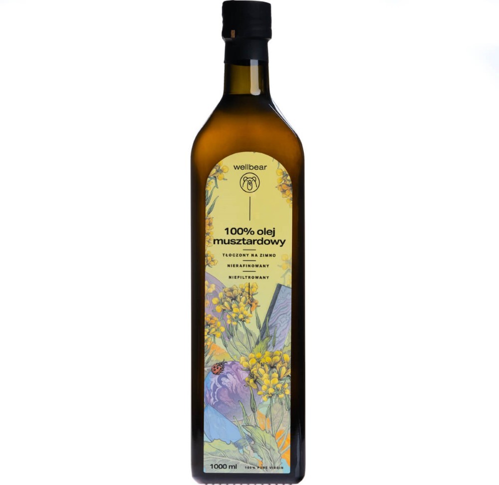 Wellbear külmpressitud sinepiõli - 1000 ml