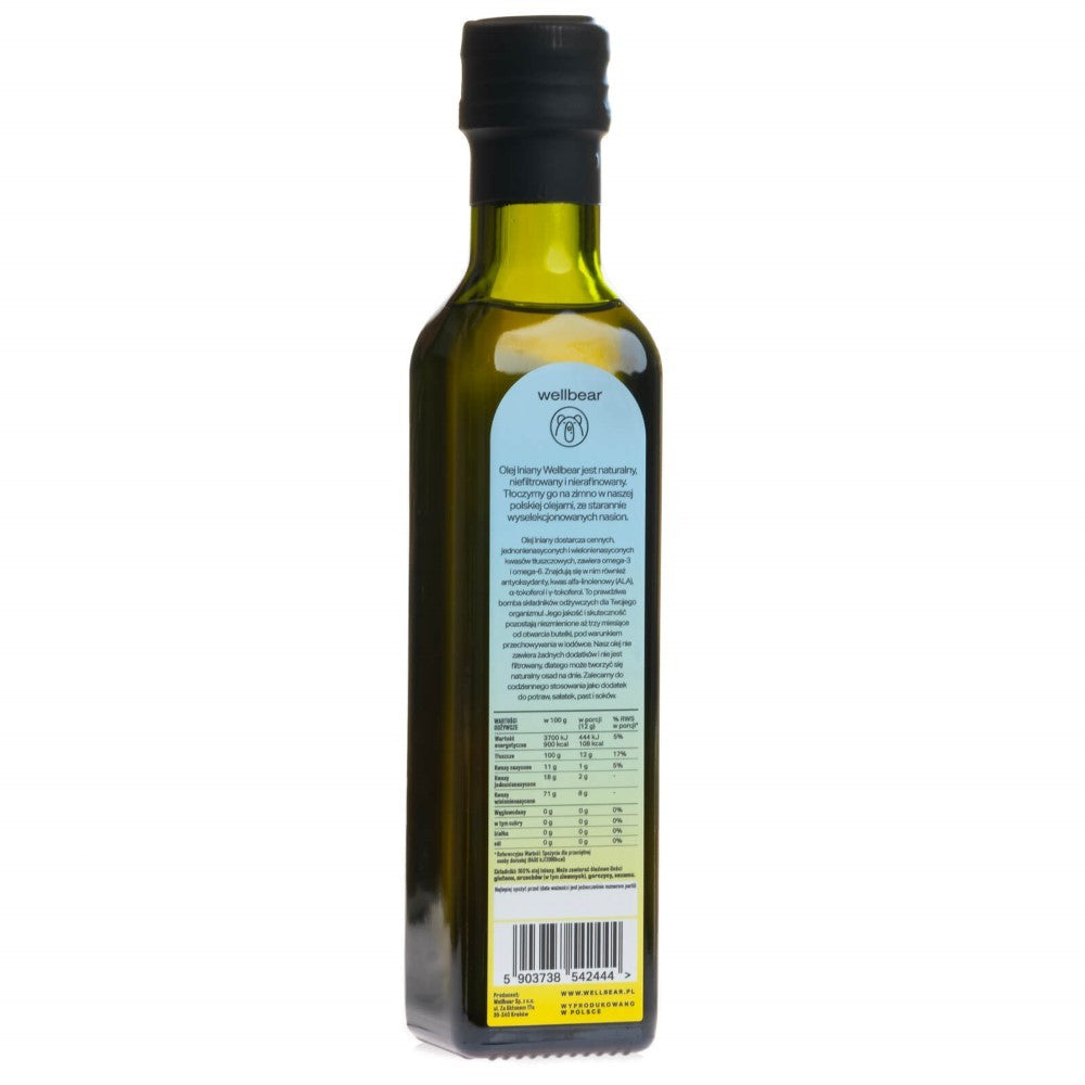 Wellbear külmpressitud linaõli - 250 ml