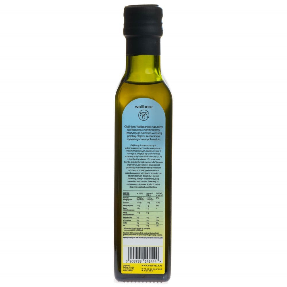 Wellbear külmpressitud linaõli - 250 ml