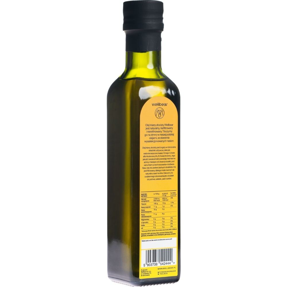 Wellbear Golden külmpressitud linaseemneõli – 250 ml